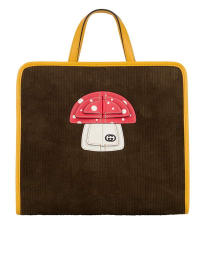 Mushroom Corduroy Tote, front view